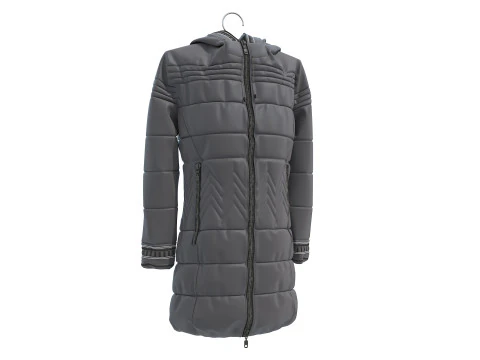 Coat on Hanger 7 3D Model