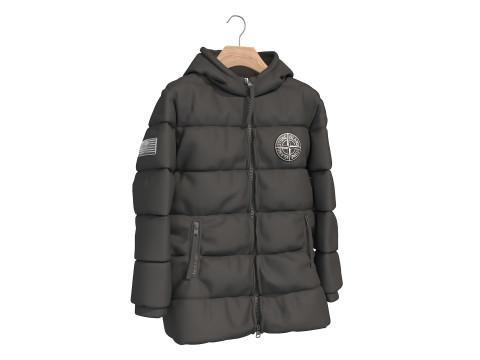 Пальто на вішалці 7 3D Модель