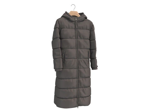 Coat on Hanger 7 3D Model