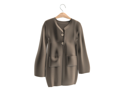 Пальто на вішалці 7 3D Модель