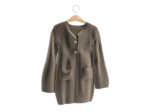 Coat on Hanger 7 3D Model