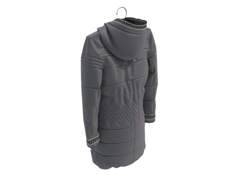 Coat on Hanger 7 3D Model