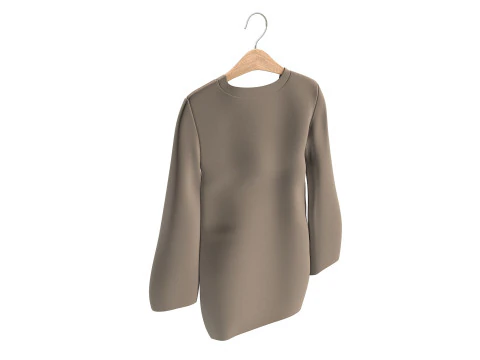 Coat on Hanger 7 3D Model