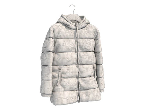 Coat on Hanger 7 3D Model
