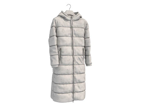 Coat on Hanger 7 3D Model