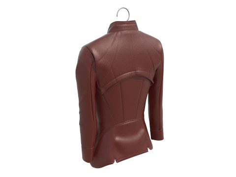 外套挂在8号衣架上 3D 模型