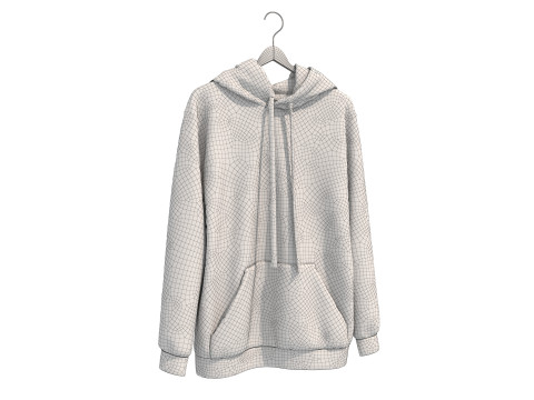 外套挂在8号衣架上 3D 模型