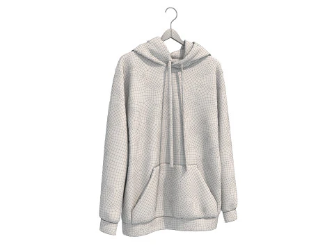 Coat on Hanger 8 3D Model