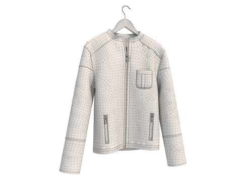 外套挂在8号衣架上 3D 模型