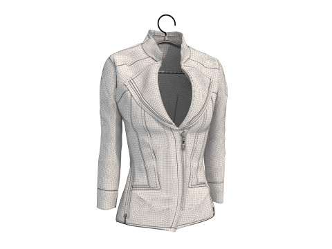 外套挂在8号衣架上 3D 模型