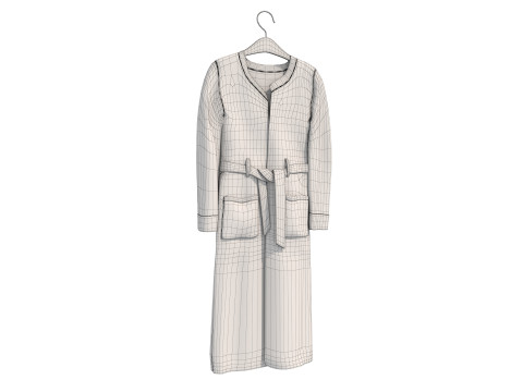 外套挂在8号衣架上 3D 模型