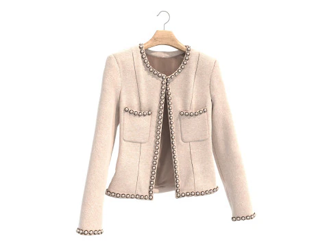 Coat on Hanger 9 3D Model