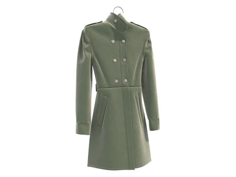 Coat on Hanger 9 3D Model
