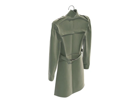 Coat on Hanger 9 3D Model
