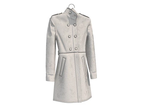 Coat on Hanger 9 3D Model