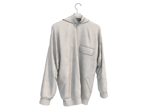 Coat on Hanger 9 3D Model