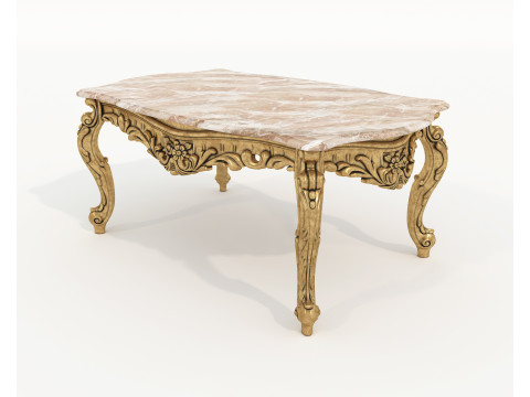 Классический комплект диванов и кресел в европейском стиле 16 3D Модель