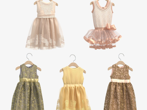 Abbigliamento per bambini sulla gruccia 3 Modello 3D