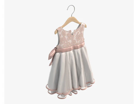 Children Clothing on Hanger 4 3D Model