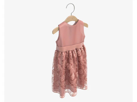Children Clothing on Hanger 5 3D Model