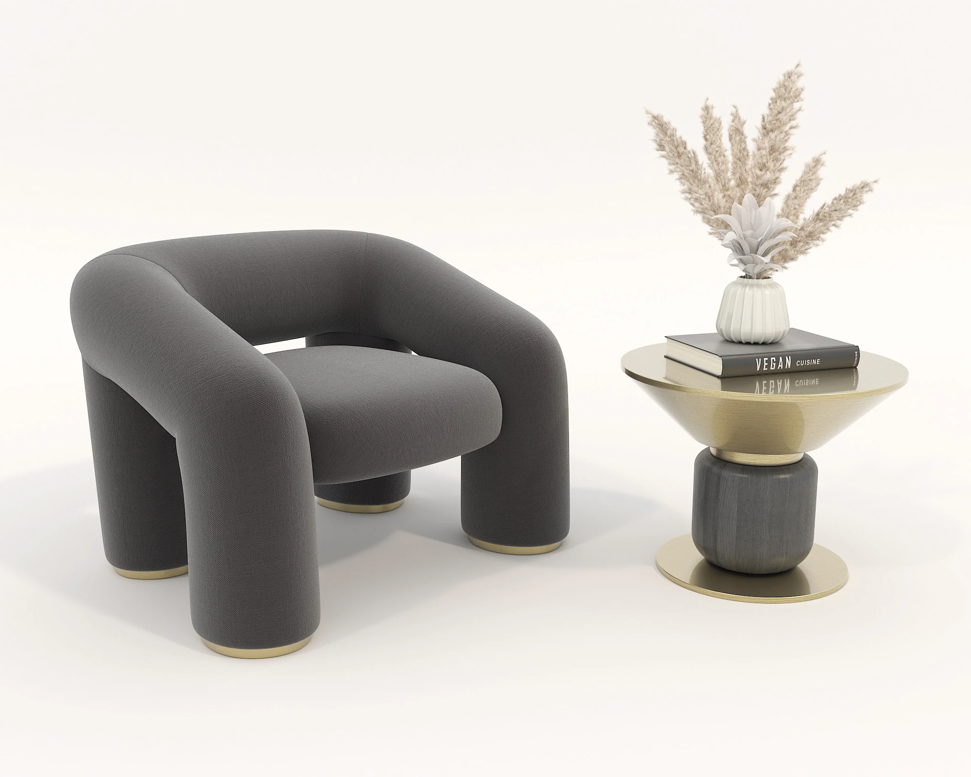 Set tavolino e poltrona moderni 79 Modello 3D .c4d .max .obj .3ds .fbx .stl .blend 