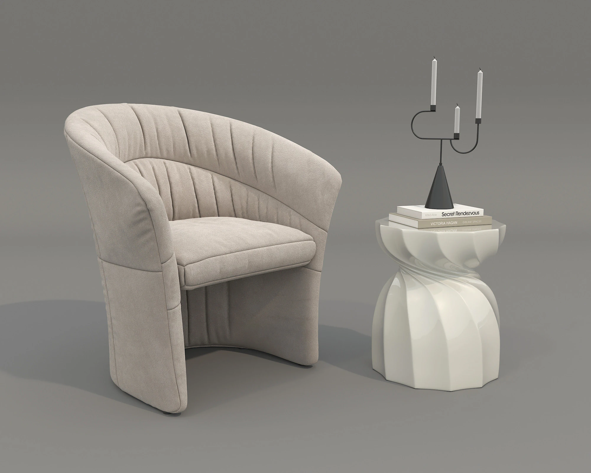 Set tavolino e poltrona moderni 80 Modello 3D .c4d .max .obj .3ds .fbx .stl .blend 