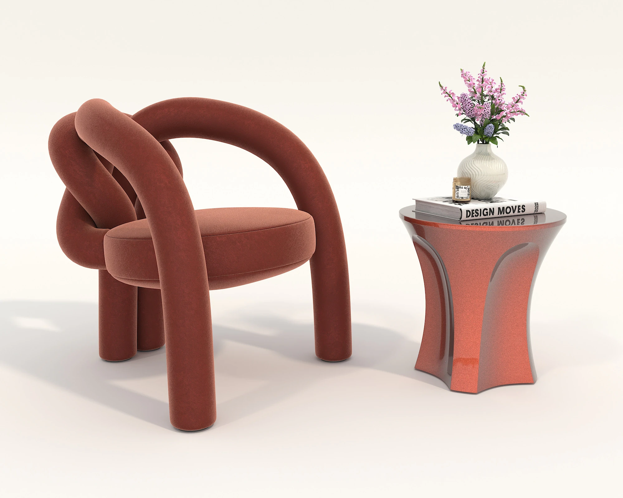 Set tavolino e poltrona moderni 81 Modello 3D .c4d .max .obj .3ds .fbx .stl .blend