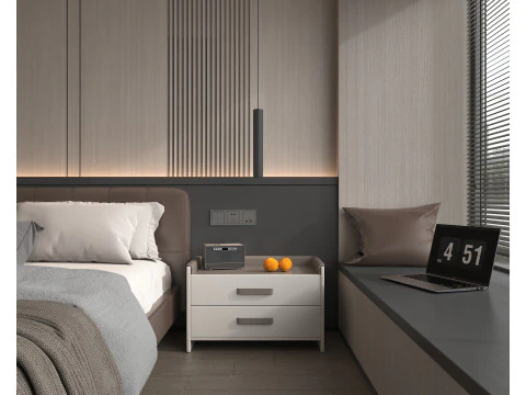 Modern Bedroom Scene 52 3D Model