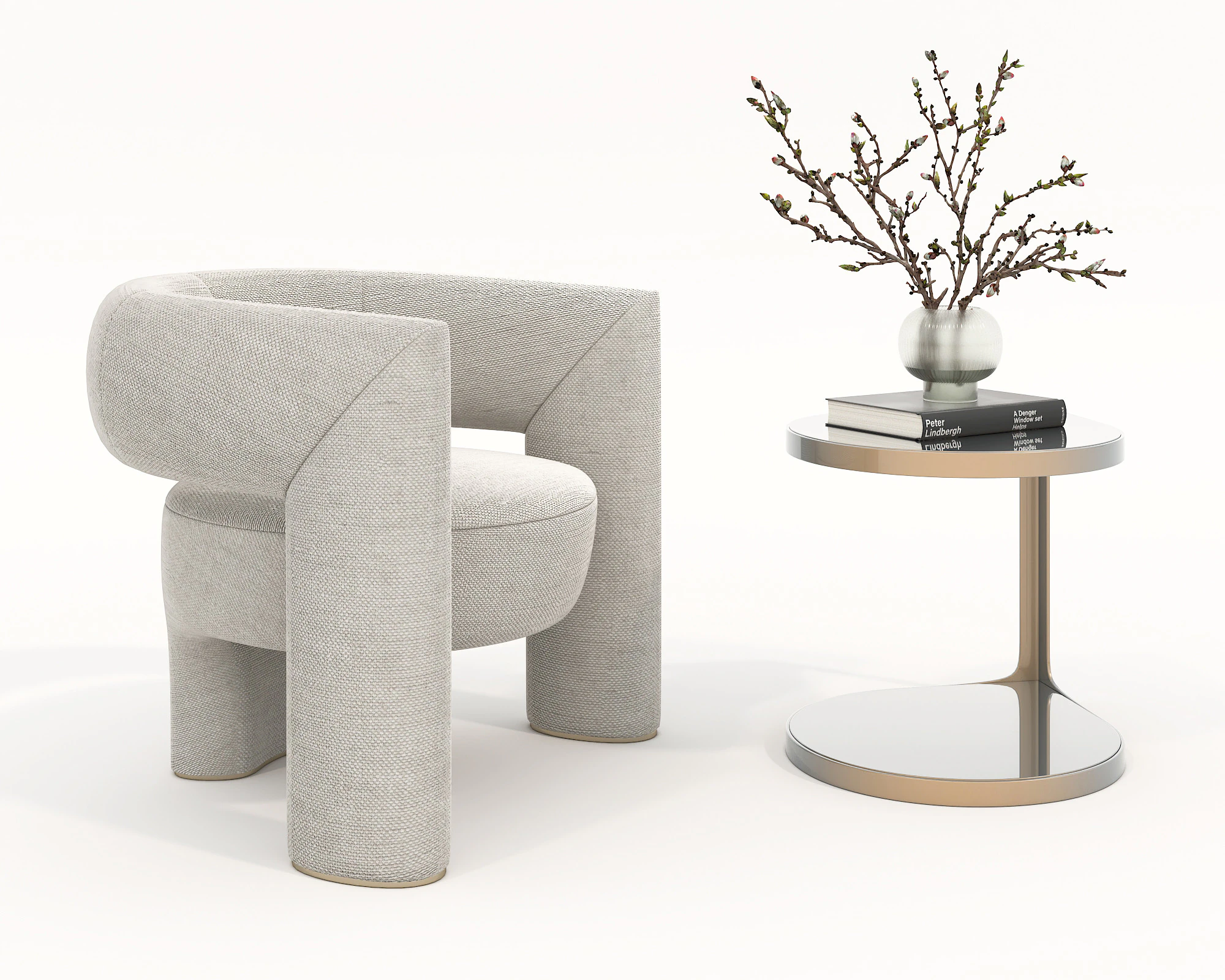 Set tavolino e poltrona moderni 82 Modello 3D .c4d .max .obj .3ds .fbx .stl .blend