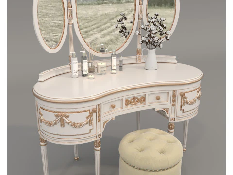 Toeletta classica in stile europeo 33 Modello 3D