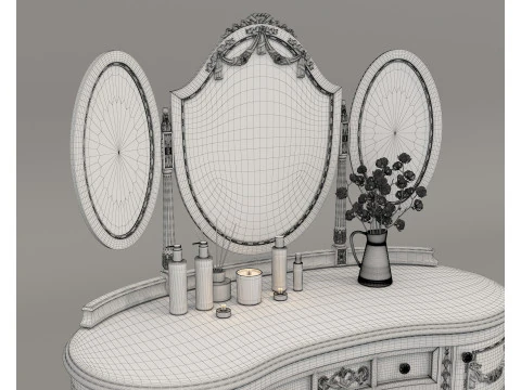 Toeletta classica in stile europeo 33 Modello 3D