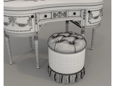 Toeletta classica in stile europeo 33 Modello 3D