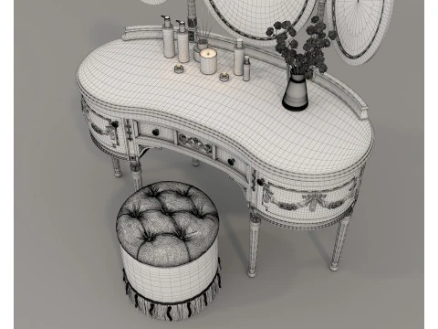 Toeletta classica in stile europeo 33 Modello 3D