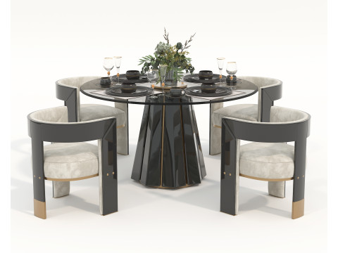 모던한 식탁과 의자 43 3D 모델