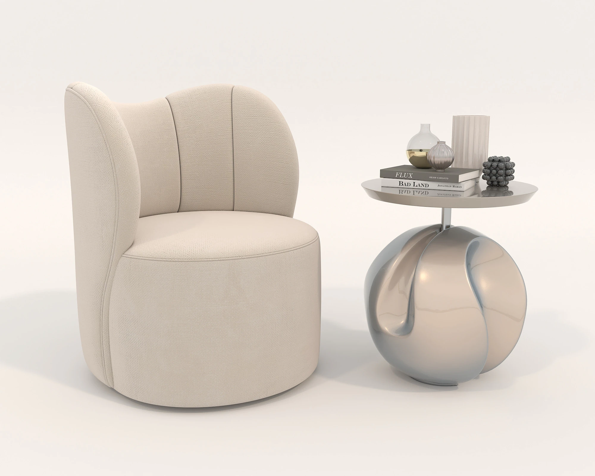 Set tavolino e poltrona moderni 83 Modello 3D .c4d .max .obj .3ds .fbx .stl .blend