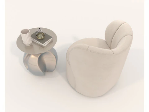 Set tavolino e poltrona moderni 83 Modello 3D
