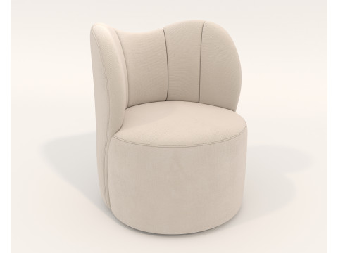 Ensemble table basse et fauteuil moderne 83 Modèle 3D