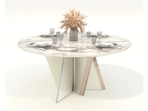 Sophisticated Modern Dining set 3D Model
