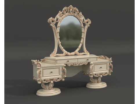 Classic Royal Baroque Vanity Set 5 3D Model