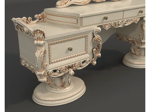 Classic Royal Baroque Vanity Set 5 3D Model