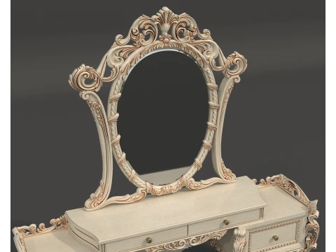 Classic Royal Baroque Vanity Set 5 3D Model