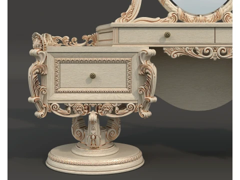 Classic Royal Baroque Vanity Set 5 3D Model