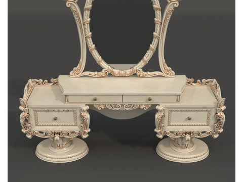 Classic Royal Baroque Vanity Set 5 3D Model