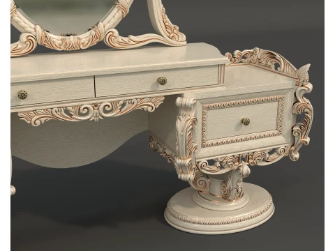 Classic Royal Baroque Vanity Set 5 3D Model