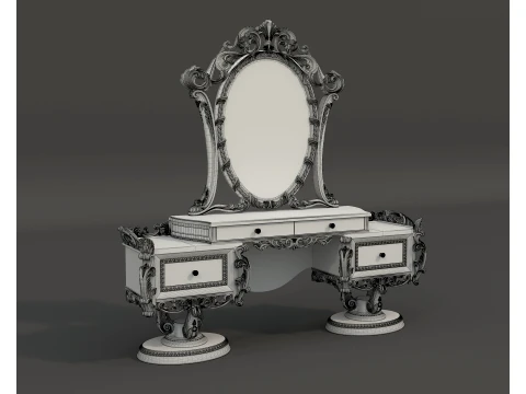 Classic Royal Baroque Vanity Set 5 3D Model