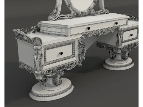 Classic Royal Baroque Vanity Set 5 3D Model