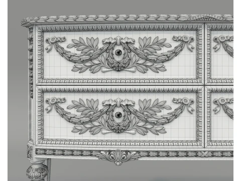 Classic Royal Sideboard 3 3D Model