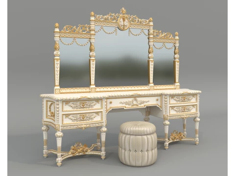 Classic Royal Baroque Vanity Set 6 3D Model