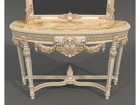 Classic European Style Console Table 23 3D Model