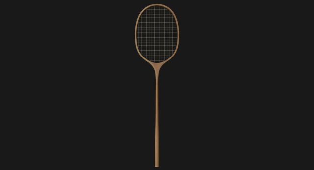 old badminton racket 3D 모델 .c4d .max .obj .3ds .fbx .stl .blend 